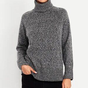 Old Navy Black Marl SoSoft Turtleneck Tunic Sweater/NWT/L